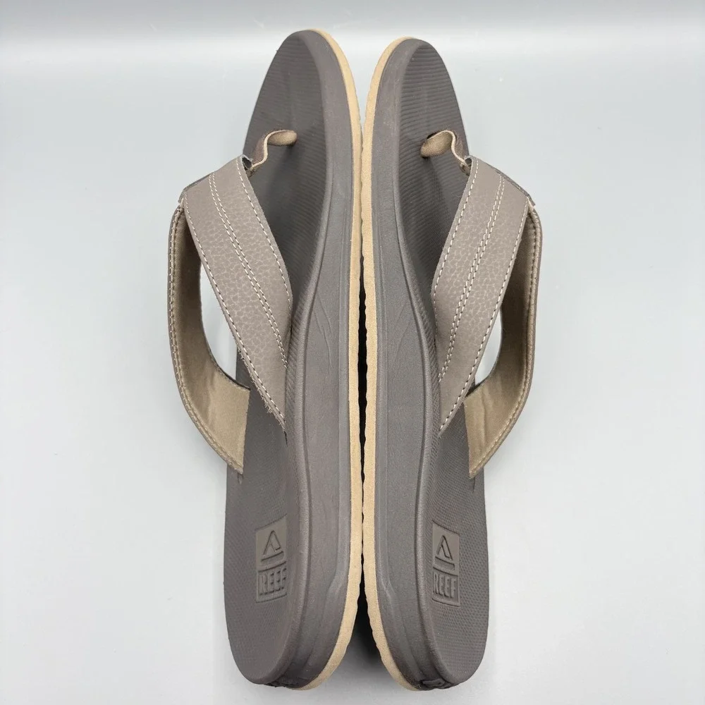Reef Element TQT Sandals Men's Size 14 Brown Thong Flip Flop Bottle Opener